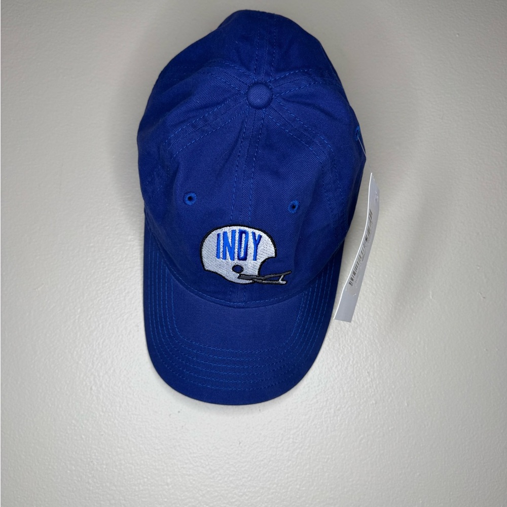 INDY Football Helmet Blue Dad‎ Hat | The Shop Indy | Adjustable Cotton Cap NWT